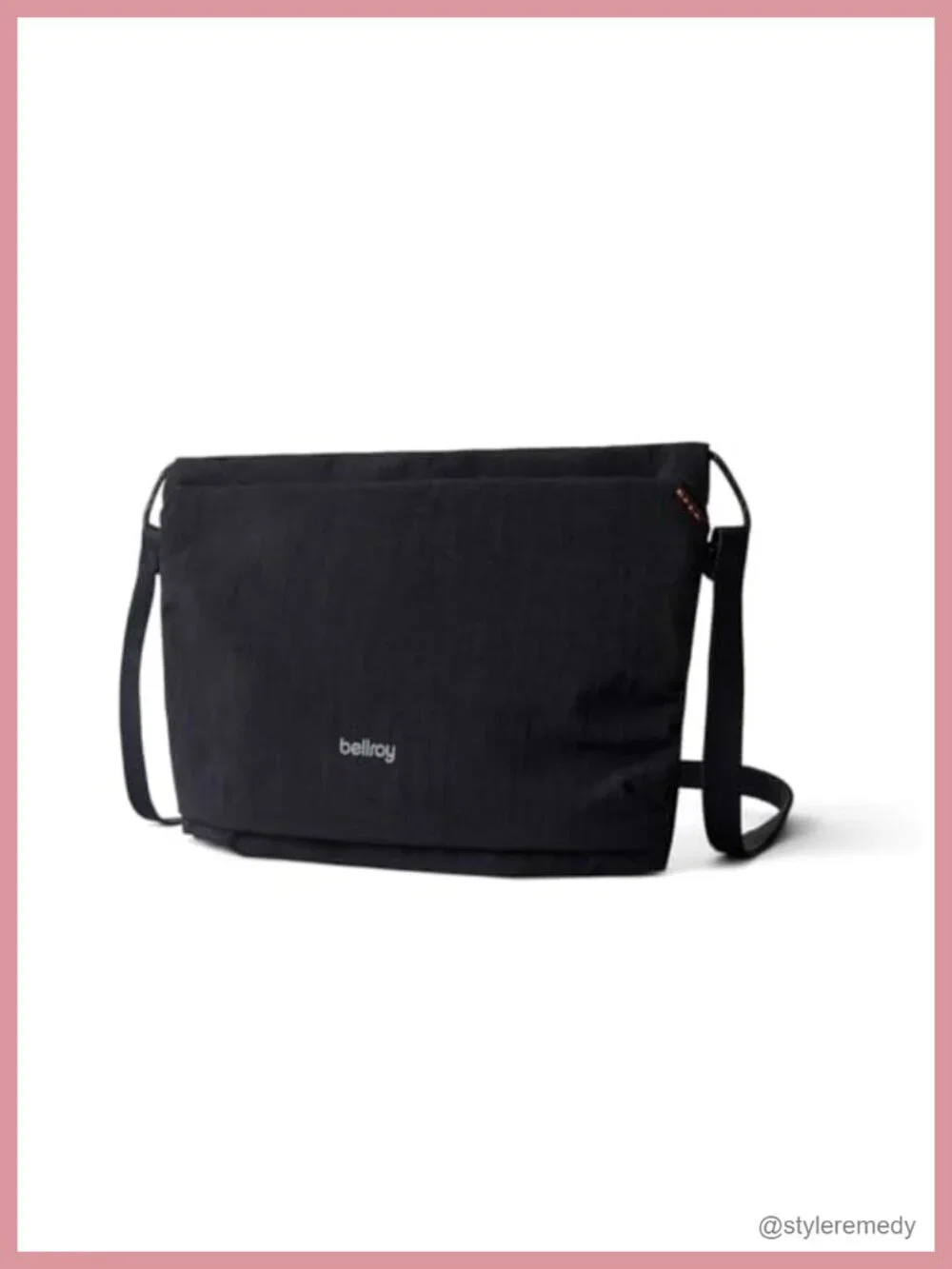 Recycled Nylon Sling Crossbody Bag w/ Adjustable Strap & Key Clip